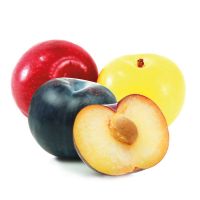 Plums (yellow, dark, red)